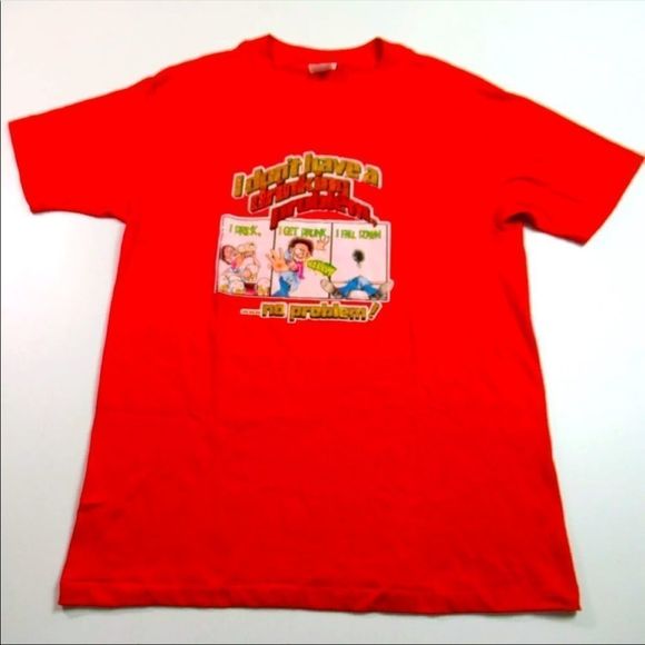 • 80s VINTAGE • Drunk Hilarious drinking party Tee • - Picture 2 of 4